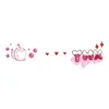 Amor Burbuja Tatuaje Facial Pegatina Maquillaje de Imitación Rosa Dibujo Animado Lindo Performance Cita Maquillaje Facial de Niña Impermeable y de Larga Duración
