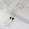 Cadena de suéter digital romana con oblea geométrica para mujer, collar largo con borlas que combinan con todo, directo de fábrica, otoño e invierno, nuevo