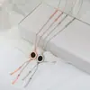 Direto da fábrica versão coreana de colar longo com franjas disco geométrico colar digital moda outono e inverno feminino acessórios versáteis