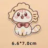 Adhesivo de Tela de Peluche de Gatito Negro Pequeño Autoadhesivo Sin Costuras y Sin Planchado Parche de Dibujos Animados para Ropa Adhesivo Decorativo Bordado para Carcasa de Teléfono Móvil Bolsa