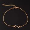Pulsera Nueva de Moda con Figura de Infinito 8 Pedrería, Estilo Europeo y Americano, Venta Directa del Fabricante