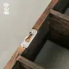 Estante de pared de madera maciza estilo chino Rongshantang, grande y pequeño, antiguo, para tazas de té, pabellón Duobao, armario de almacenamiento para juegos de té, estante de exhibición