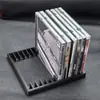 Caja organizadora de almacenamiento de música en CD, estante con capacidad para 12 álbumes de música y es un estante de exhibición