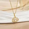 Colar de aço titânio design que não desbota feminino corrente de clavícula que não desbota verão pingente simples versátil joia da moda atacado