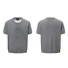 Camiseta de punto para hombre, diseño de verano, manga corta, cuello Henley, estilo Factory/Old Money, corte limpio, de dos piezas falsas