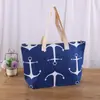 Bolsa de Tecido Oxford em Estoque, Bolsa Dobrável de Cinco Compartimentos, Bolsa de Compras Multifuncional à Prova d'Água com Zíper, Bolsa de Armazenamento Portátil Ecológica