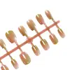 Pó de Goiaba Contas de Vidro Olho de Gato Textura de Alto Padrão Estilo Menina Estilo Irmã Real Unhas Postiças Curtas 30-t Unhas Usáveis