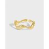 Anillo móvil irregular de plata de ley S925 para mujer, diseño de lujo ligero y personalizado, estilo coreano INS Niche 611