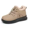 Zapatos de Algodón Nuevos de Invierno Old Beijing para Mujer con Felpa Gruesa Impermeables Zapatos de Madre Suela Suave Ligeros Slip-on Botas de Algodón para Mujer