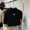 Camiseta Infantil de Baixo com Gola Alta de Veludo Outono e Inverno Novo Estilo Coreano Top de Veludo Tudo-Em-Um para Meninos e Meninas Atacado de Fábrica