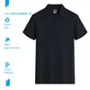 Camisa Polo de Verão Esportiva com Gola Alta e Meio Zíper Secagem Rápida Manga Curta Estilo Novo Casual para Grupo de Negócios Estampa Dupla Aberta Alta Qualidade