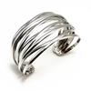 Pulsera Metálica de Cruz Europea y Americana de Apertura Multicapa Personalidad Exagerada Pulsera de Alta Gama Moda Lujo Ligero Pulsera Elegante