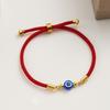 Pulsera Europea y Americana Transfronteriza Nueva Ojos Azules con Cuentas Pulsera Ajustable Tejida a Mano Ojos del Diablo Combinable