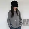 Conjunto de Cardigan de Tricô e Jeans para Meninas Primavera e Outono 2026 Novo Estilo Coreano Conjunto de Calça Larga Solta para Crianças de Tamanho Médio e Grande