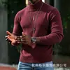 Suéter de malha masculino pulôver transfronteiriço atacado 2026 inverno novo masculino cor sólida plus size malha camisa base