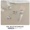 Arte de Uñas Premium con Circonita y Diamantes Blancos Brillantes Apilados, Decoraciones de Uñas Grandes Gruesas tipo Dulce de Huevo de Paloma