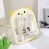 Nuevo Espejo de Escritorio Minimalista de Moda Estilo Crema, Espejo de Maquillaje Lindo para Dormitorio de Estudiante, Espejo de Tocador para Uso en Casa