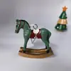 Decoración Colgante Navideña de Caballo Mecedora Pintado de Resina Transfronteriza Adorno para Árbol de Navidad Adorno Colgante Pequeño Adorno Pequeño Estilo Ins