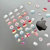 Blush 2025 novo estilo, adesivos fofos de nail art de sobremesa pudim, em estoque, designs de animais pequenos para decoração de diário, Dia do Trabalho