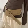 Riñonera Versátil de Gama Alta con Cinturón Ancho 2025 Decorativa Retro Marrón Nuevo Estilo Cinturón para Mujer Gamuza Estilo Coreano Bolso de Falda