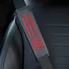 Novas Almofadas de Ombro para Cinto de Segurança de Carro com Padrão de Fibra de Carbono, Bordado em Couro e Bandeira Americana, Protetores de Cinto de Segurança Populares para Venda Transfronteiriça