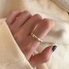 Versión coreana del anillo de plata de ley 925 con sentido de diseño nicho, anillo de viento frío para mujer que no se desvanece, anillo pesado retro, joyería al por mayor