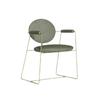 Silla de Acero Inoxidable con Reposabrazos, Silla de Comedor Italiana, Mesa de Comedor, Silla de Negociación Oficina de Ventas Diseñador Italiano Baxter