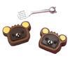 Urso de desenho animado de resina biscoito comida e brincar Patch de animal Material de cola de creme DIY grampo de cabelo diy acessórios de papelaria