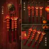 Adornos 3D bordados del Festival de Primavera, con un lingote de oro y un diseño de pez con frases auspiciosas, y borlas, para decorar casas nuevas, entradas y tiendas durante el Año Nuevo