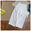 Calça Cargo Jogger Elástica com Cordão Estilo Coreano Verão Calça Reta Larga de Verão Fina Estilo de Rua Americano