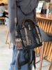Mochila de Lona Transfronteriza Bolso de Mujer Nuevo Estilo Coreano Bordado Moda Bolso de Mano con Diamantes Calientes Tres Usos Hombro Único Diagonal Multiusos