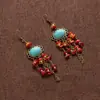 Acessórios de Cabelo Semelhantes aos Usados por Xiao Feng de "The East Palace" para Fotografia de Viagem no Deserto, Conjunto Exótico de Adorno de Testa, Brincos e Colar no Estilo Antigo Hanfu