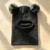Cachecol de Gola Dupla para Crianças, Gorro de Veludo Espesso de Peça Única com Proteção para Orelhas, Chapéu de Lã Tricotado Quente de Inverno para Bebês Meninos e Meninas