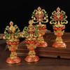Oito ornamentos auspiciosos liga esmalte 21cm Nepal artefato tântrico suprimentos Buda auspicioso oito tesouros conjunto combinado