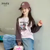 Camiseta de Manga Larga para Niñas YOJIA, Nueva Colección Primavera y Otoño 2026 Estilo Coreano Casual Ropa Infantil, Camiseta Básica de Cuello Redondo para Niños, Atuendo de Otoño