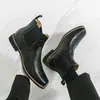 Botas de cuero para hombre, modelo nuevo de comercio exterior de talla grande transfronterizo, botines Chelsea estilo cowboy para hombre, otoño e invierno, modernas y a la moda