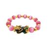 Pulsera Pixiu para Mujer de Oro Arena Vietnamita Multicolor con Piedra Ojo de Gato + Pixiu Chapado que Cambia de Color Joyería al por Mayor