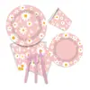 Artículos de Fiesta de Cumpleaños Tema Margarita de Amazon Bandeja de Papel Desechable Vaso de Papel Servilleta Decoración de Fiesta de Cumpleaños Infantil