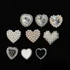 Botones de Gota de Diamante Perla de Amor de Aleación Cosidos a Mano Accesorios de Ropa DIY Botones Chanel para Suéter Camisa
