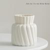 Shumen Blanco Nórdico Boca Grande Simple Cerámica Decorativo Jarrón para Flores Secas Flores Acuáticas Sala de Estar Arreglos Florales Decoración de Escritorio