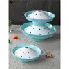Tienda de olla caliente de melamina plato de panceta peluda vajilla de sashimi con hielo seco cuenco redondo creativo comercial filete de pescado pato intestino de ganso cuenco de carne de res