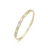 Pulseira Aogu Luxo Leve Elegante Cobre Banhado a Ouro 18K Zircônia Coração Flor para Mulheres, Pulseira Nova Versátil de Alto Padrão de Nicho