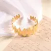 Bestseller transfronterizo europeo y americano: Pulsera abierta de metal dorado para mujer, diseño de nicho, estilo Ins, lujo ligero, joyería de alta gama