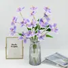 Flores Artificiales para Decoración de Bodas, Arreglo de Escena para Salón de Bodas, Arreglos Florales de Techo y Piso, Tallo Único de Orquídea Phalaenopsis Impreso en 3D de 5 Cabezas