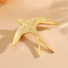 Broche Versátil de Aço Titânio Eletrodepositado a Vácuo com Formato de Animal, Flor e Lábios Acessórios para Jaqueta e Terno Broche para Homens e Mulheres