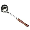 Cuchara Desnatadora de Acero Inoxidable 304 Personalizada Cuchara para Sopa Doméstica Comercial Cuchara Separadora de Aceite y Sopa Mango Largo Filtro de Aceite Cuchara Anti-quemaduras