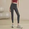 Pantalones de Tiburón Elásticos de Uso Exterior de Cintura Alta Levanta Glúteos Control de Abdomen Sensación Nude Leggings de Yoga Fitness Running Deportes Capa Base Ajustada