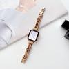 Correa de Cadena Gruesa de una Sola Fila de Acero Inoxidable Adecuada para Apple Watch Generación 8910 iWatch S11 Cadena de Mezclilla Brazalete Metálico