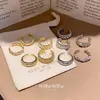 Anillo Abierto de Corazón con Circonita Chapado en Oro Real de 18k Anillo de Dedo Índice de Nicho de Gama Alta Joyería de Mano de Temperamento a la Moda Venta al por Mayor