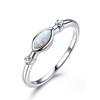 Anillo de Plata de Ley S925, Anillo de Proteína de Fuego Blanco Puro, Anillo Elegante y Lujoso, Directo del Fabricante